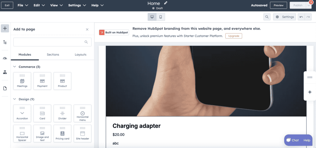 E-commerce with hubspot